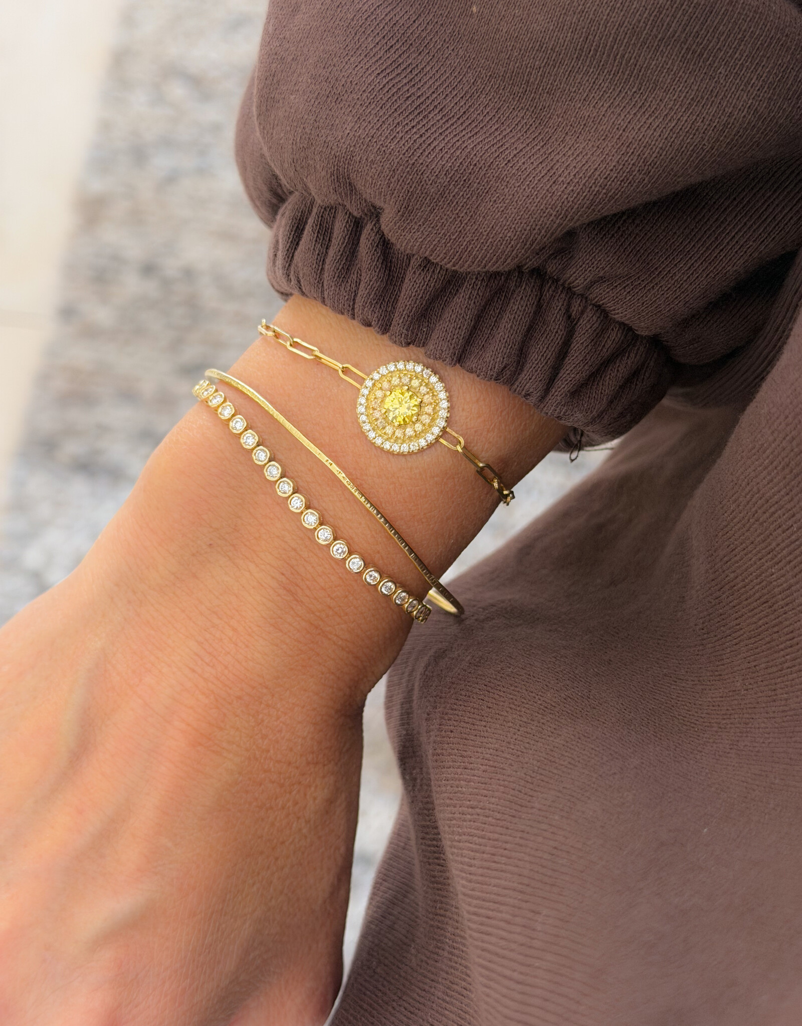 Atelier Maison Gehamerde bangle | 18 karaat goud