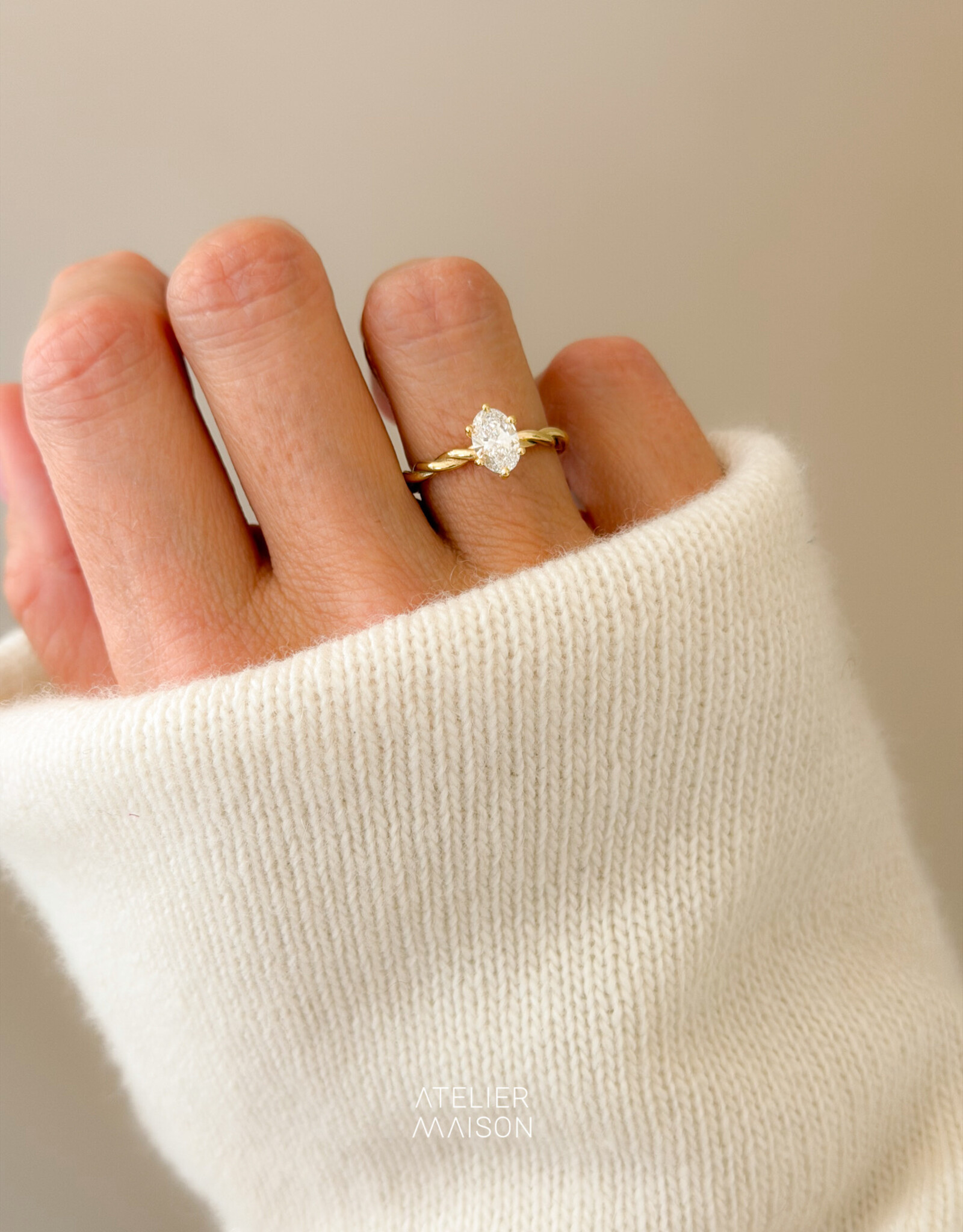 Atelier Maison Personaliseer de Blossom ring naar wens
