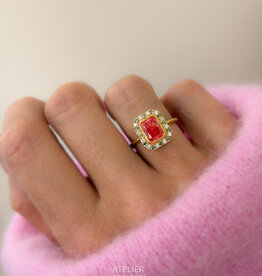 Atelier Maison Entourage ring met labgrown kleurdiamanten