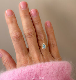 Atelier Maison Crazy About You ring met blauwe diamant | vanaf
