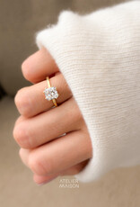 Atelier Maison The Sugar Cube  ring | mt 52 | 18K geel goud