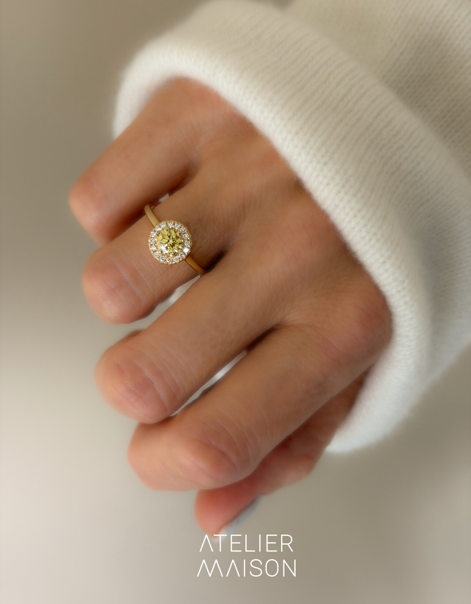 Atelier Maison 18 karaat geel goud | LGD 0,60ct | MT 56