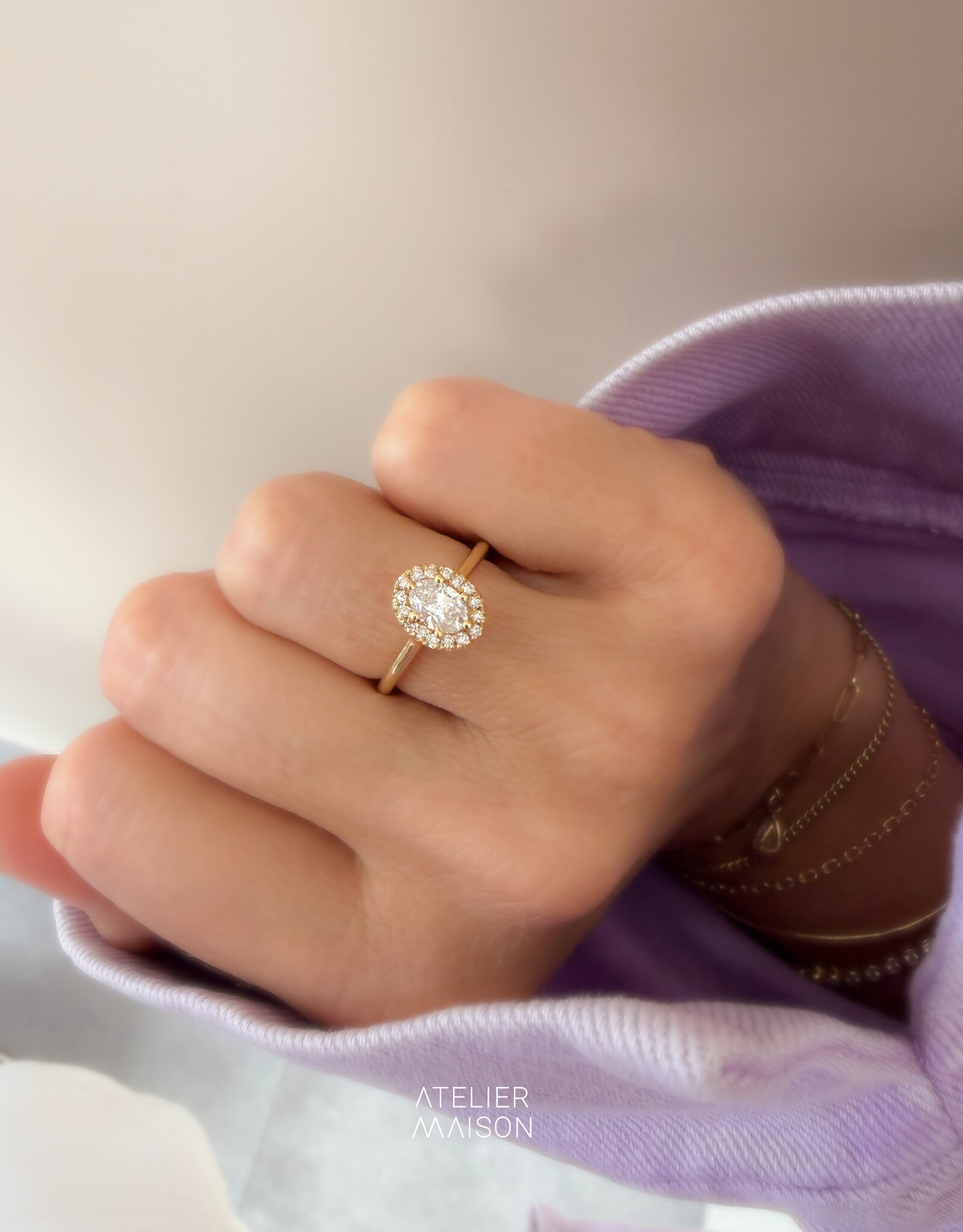 Atelier Maison 18K geel goud | Mt 54 | labgrown diamanten