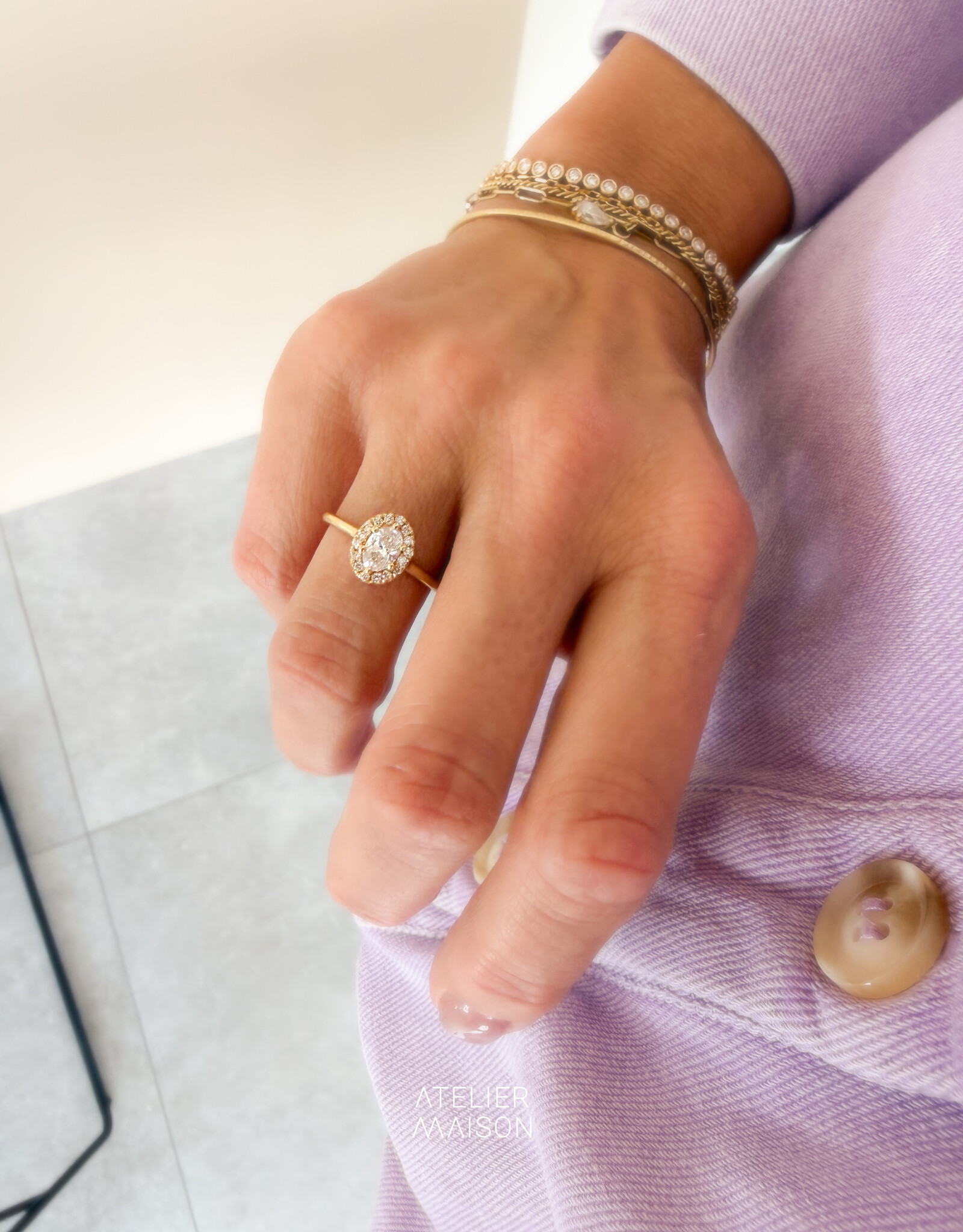 Atelier Maison 18K geel goud | Mt 54 | labgrown diamanten