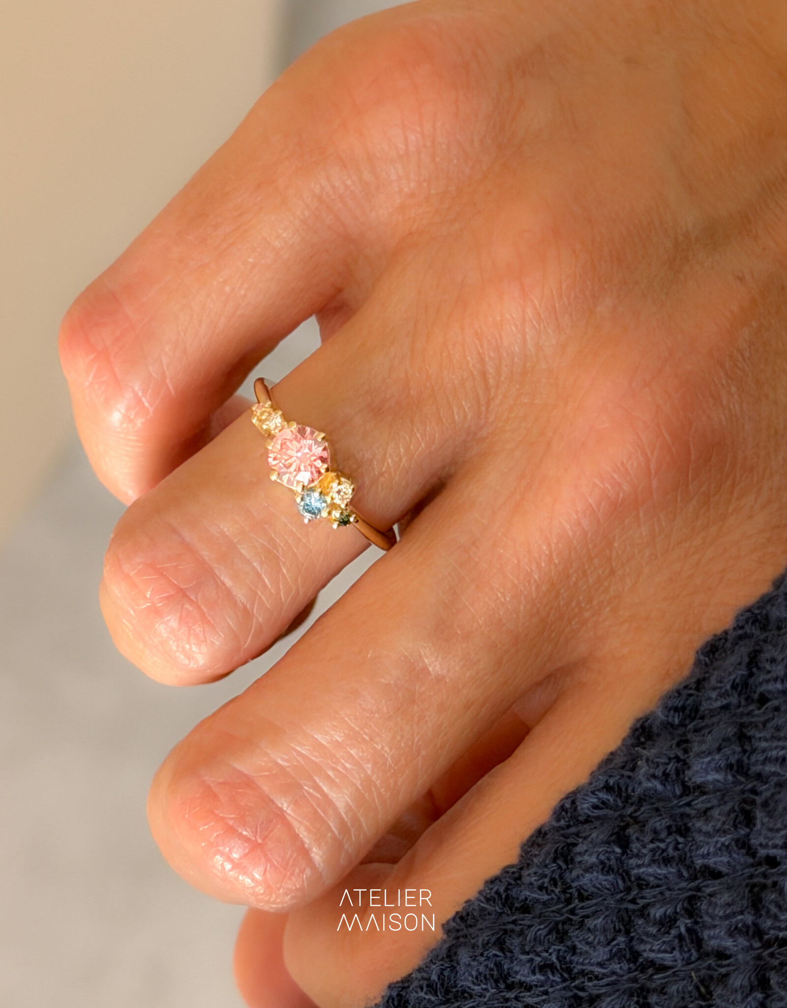 Atelier Maison Personaliseer de Dazzling Colors ring met je favoriete kleuren