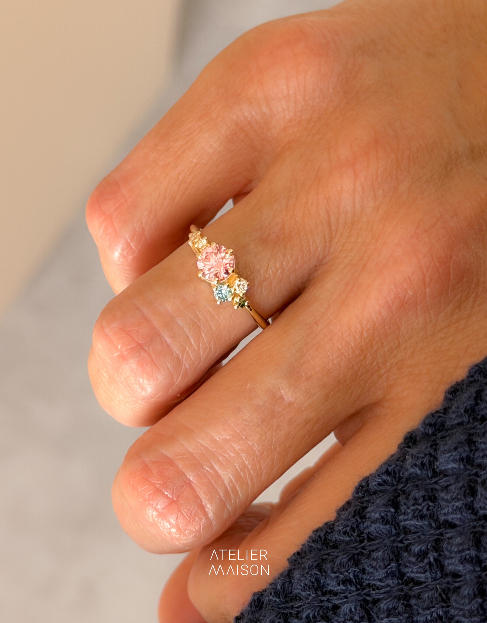 Atelier Maison Personaliseer de Dazzling Colors ring met je favoriete kleuren
