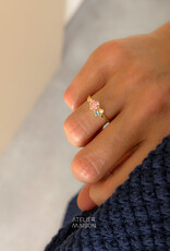 Atelier Maison Personaliseer de Dazzling Colors ring met je favoriete kleuren