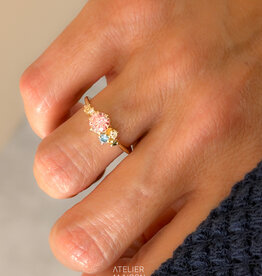 Atelier Maison Dazzling ring met LG kleurdiamanten