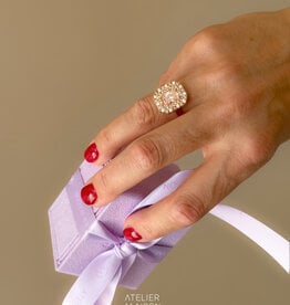 Atelier Maison The Very Good Mood ring  | roze LGD 1,45ct