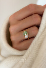 Atelier Maison Soulmates ring met witte en groene diamant