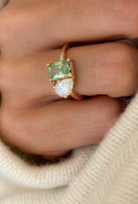 Atelier Maison Soulmates ring met witte en groene diamant
