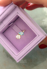 Atelier Maison Soulmates ring met witte en blauwe diamant