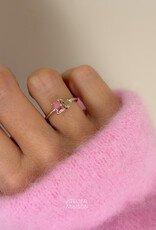 Atelier Maison Soulmates ring met bruine en roze LGD (0,3 & 0,6ct)