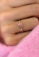 Atelier Maison Soulmates ring met bruine en roze LGD (0,3 & 0,6ct)