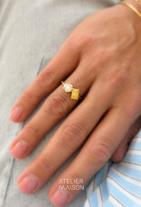 Atelier Maison Soulmates ring met witte en gele LGD (0,8 & 1ct)