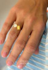 Atelier Maison Soulmates ring met witte en gele LGD (0,8 & 1ct)