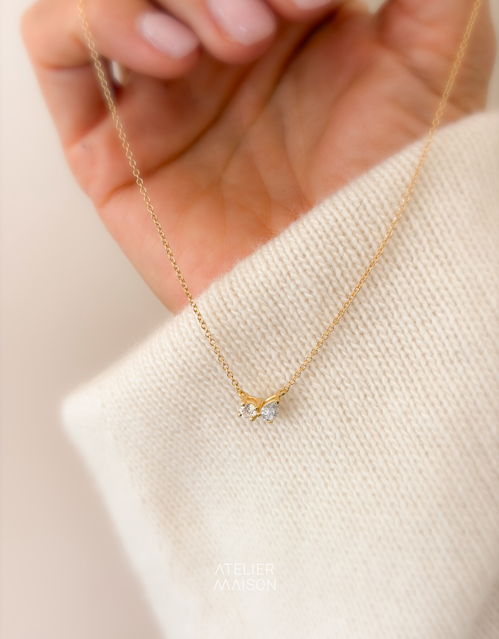 Atelier Maison 18K geel goud  | LGD en S&P nat. diamant