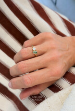 Atelier Maison Soulmates ring met witte en groene LGD (0,3 en 0,5ct)