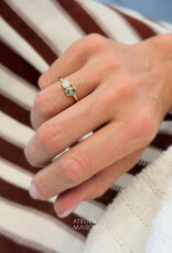 Atelier Maison Soulmates ring met witte en groene LGD (0,3 en 0,5ct)