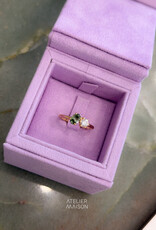Atelier Maison Soulmates ring met witte en groene LGD (0,3 en 0,5ct)