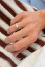 Atelier Maison Soulmates ring met witte en groene LGD (0,3 en 0,5ct)