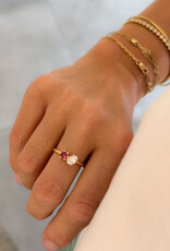 Atelier Maison Mt 55 | witte LGD 0,5ct en rode saffier 4mm Ø