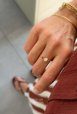 Atelier Maison Mt 55 | witte LGD 0,5ct en rode saffier 4mm Ø