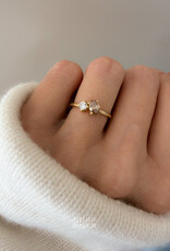Atelier Maison Soulmates ring met witte en bruine LGD (0,17 & 0,5ct)