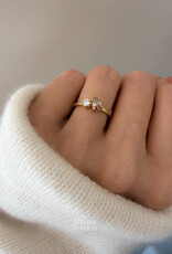 Atelier Maison Soulmates ring met witte en bruine LGD (0,17 & 0,5ct)