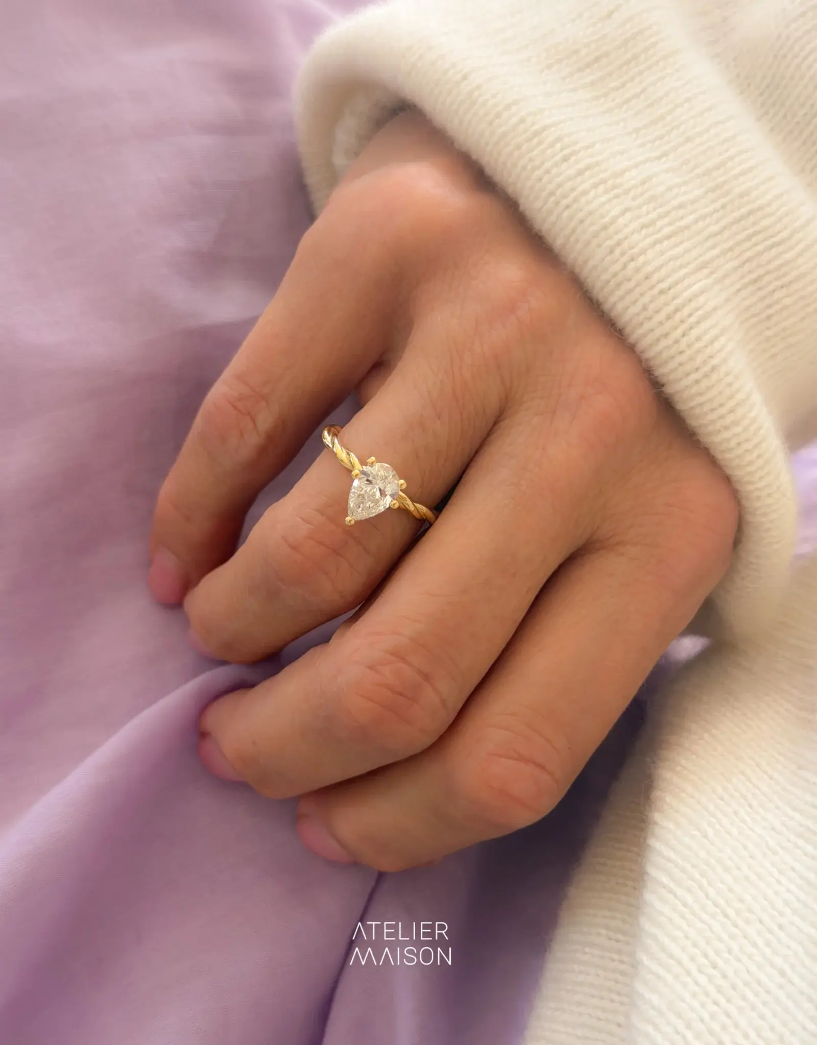 Atelier Maison Personaliseer de Blossom ring naar wens