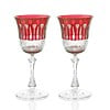 Ruby Red Wine Crystal Goblets, set of 2