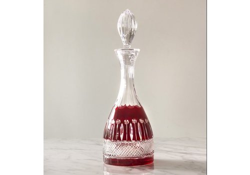 Gurasu Crystal Rainbow Ruby Crystal Decanter