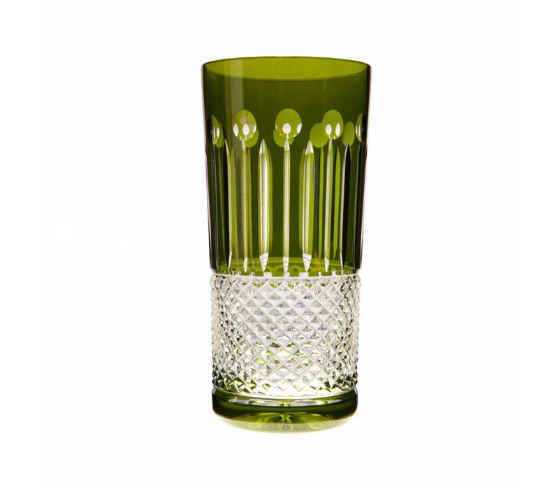 Olive Green High Ball Glass, set of 6