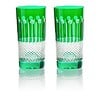 Emerald Crystal High Ball Glasses, set of 6