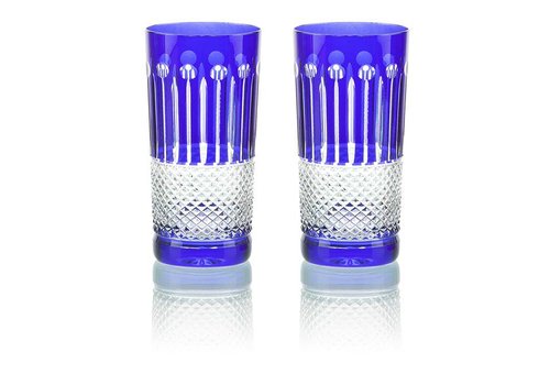 Cobalt Crystal High Ball, set of 6