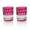 Gurasu Crystal  Birds of Paradise crystal tumblers in raspberry, set of 2