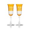 Amber Gold Champagne Glasses, Set of 2