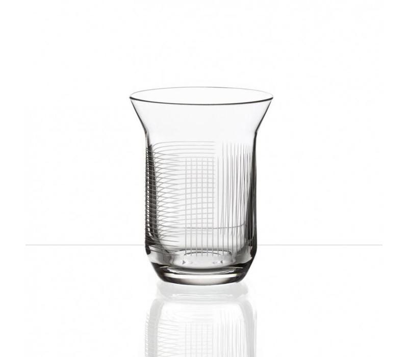 Lines crystal water glasses, set of 2