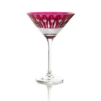 Martini Cocktail Crystal Glass, Raspberry, single