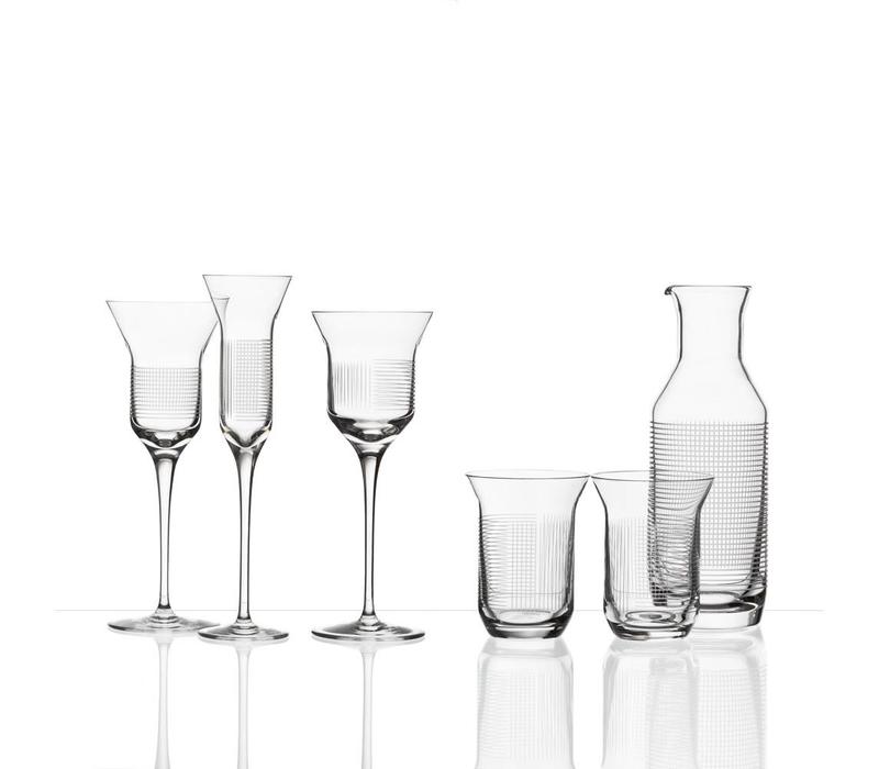 Lines crystal champagne flutes, set of 2