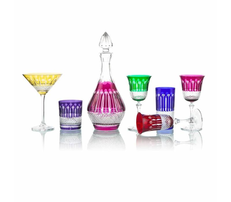 Martini Cocktail Crystal Glass, Purple, single