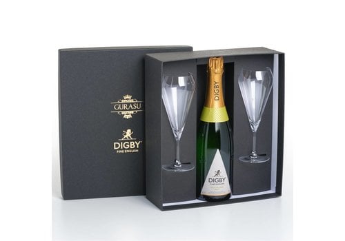 Gurasu Crystal  THE DIGBY ENGLISH SPARKLING WINE GLASS™ GIFT SET