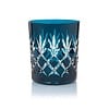 Gurasu Crystal  Pineapple Teal Double Old Fashioned Tumbler