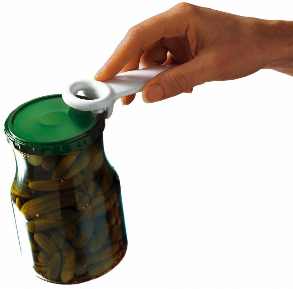 Jarkey Pottenopener Wit Blauw huismerk kopen in de aanbieding Jarkey Pottenopener Wit Blauw huismerk kopen in de aanbieding