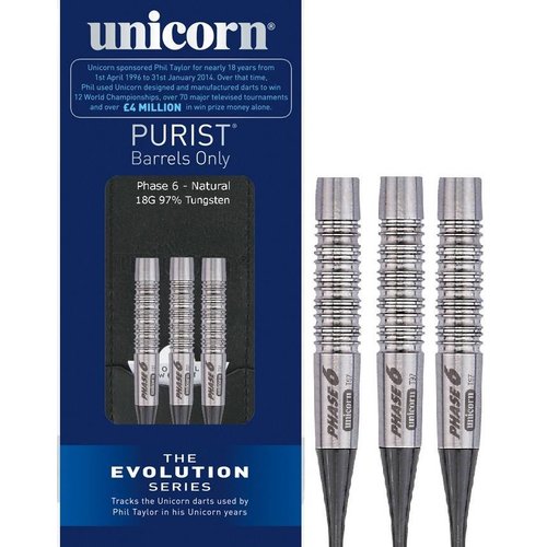 Unicorn Unicorn Purist Evolution Phase 6 97% Soft Tip - Dartpijlen