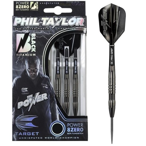 Target Target Phil Taylor Power 8ZERO Black Titanium S2 80% - Dartpijlen