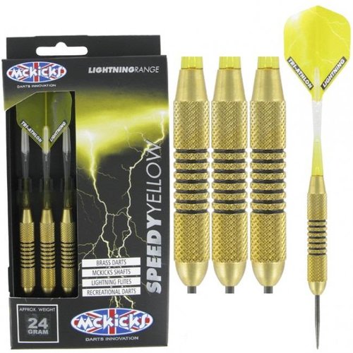 McKicks McKicks Speedy Yellow Brass 24 gram - Dartpijlen