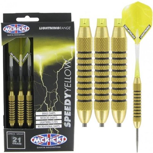 McKicks McKicks Speedy Yellow Brass 21 gram - Dartpijlen