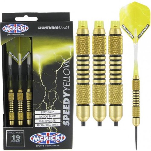 McKicks McKicks Speedy Yellow Brass 19 gram - Dartpijlen