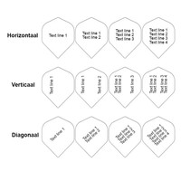 Flights Bedrukken Tekst - 100 micron (10 sets) Dartshopper Flights Bedrukken Tekst - 100 micron (10 sets)